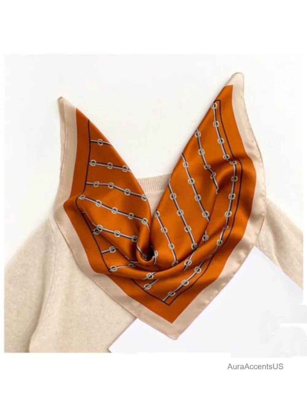 100% Real Mulberry Silk Small Square Scarf Neckerchief